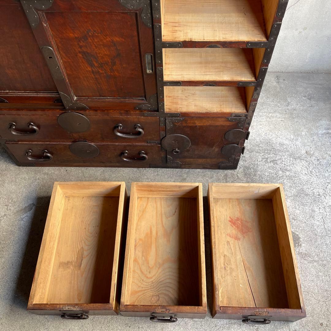 明治期　小箪笥 和製アンティーク 箪笥 時代箪笥 小物収納 引き出し 帳場箪笥