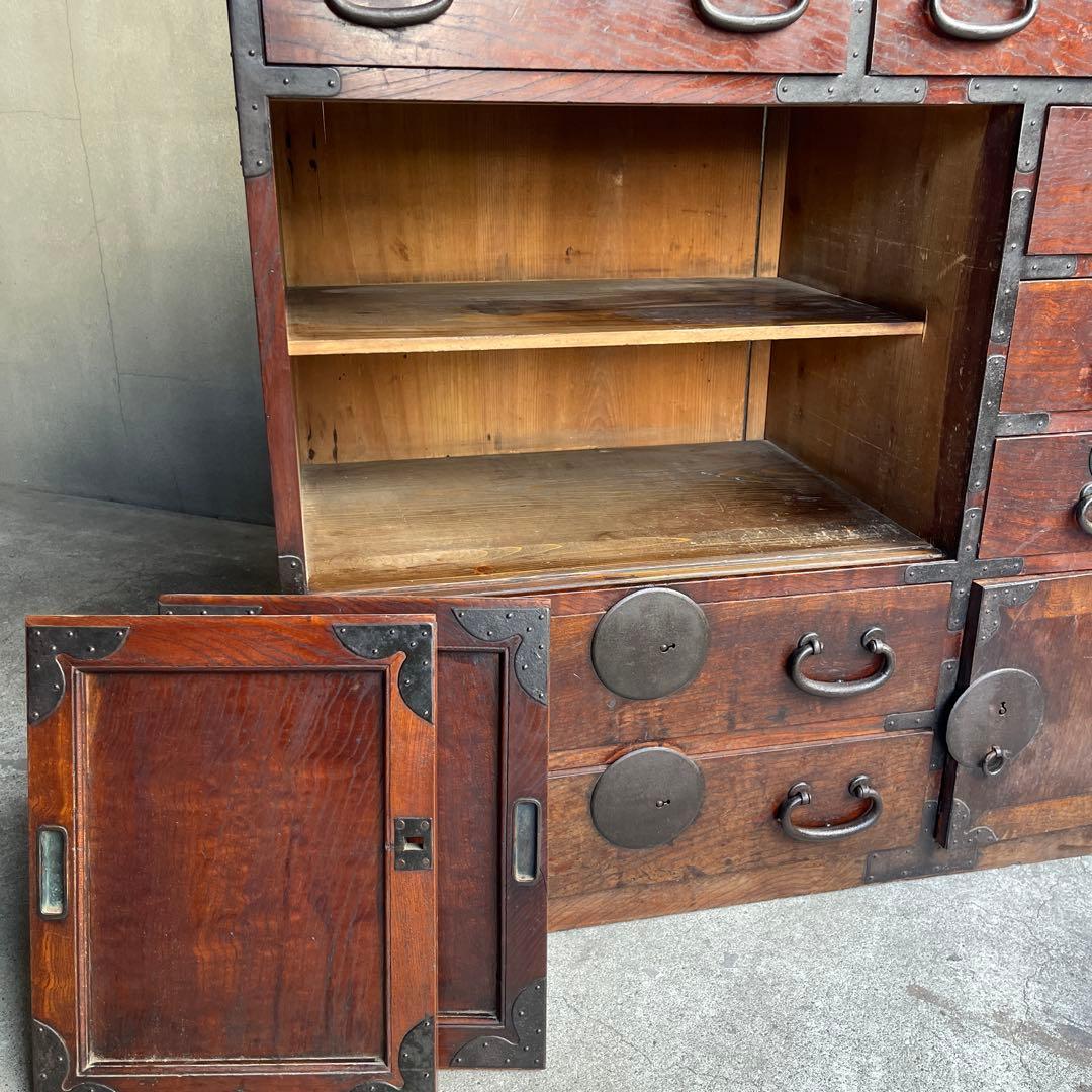 明治期　小箪笥 和製アンティーク 箪笥 時代箪笥 小物収納 引き出し 帳場箪笥