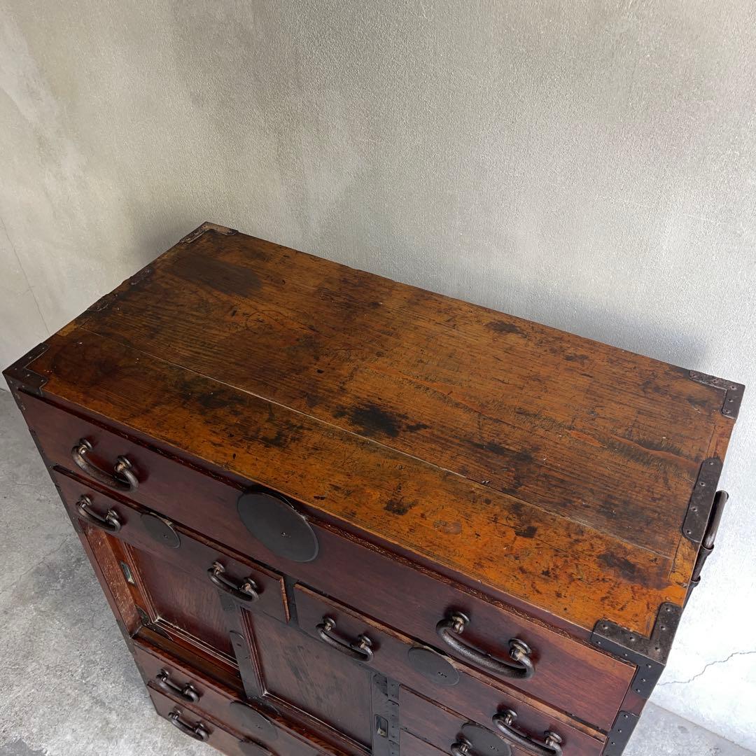 明治期　小箪笥 和製アンティーク 箪笥 時代箪笥 小物収納 引き出し 帳場箪笥