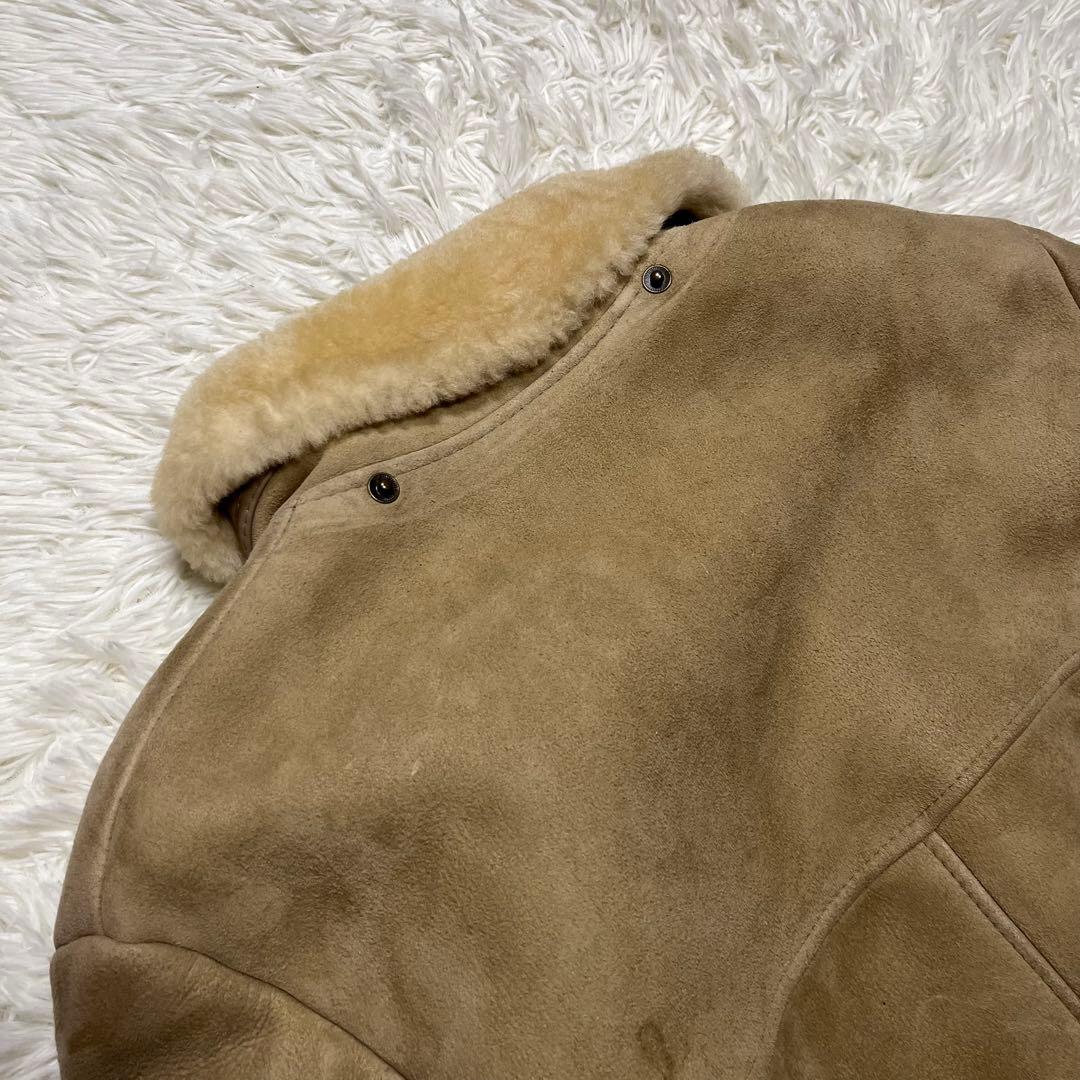 希少✨大きめ✨カンタベリー　ダッフルコート　リアルスエード　リアルムートン　L
