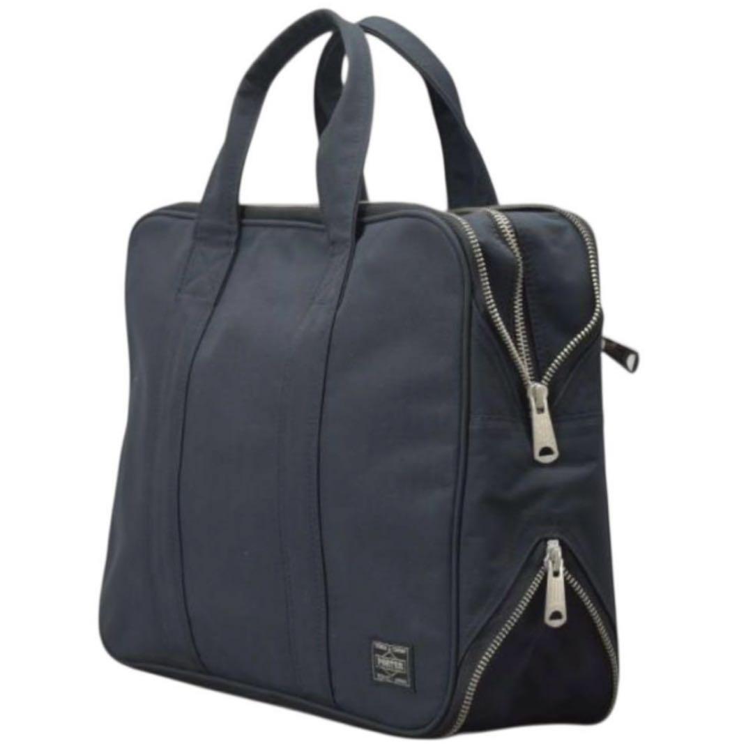 【美品】ポーター　ダブルジッパー　容量変更可　ビジネスバッグ　黒