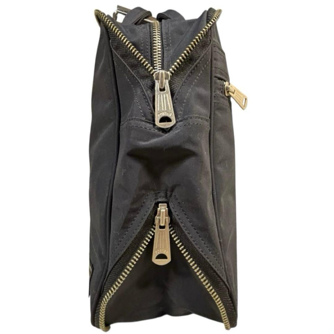 【美品】ポーター　ダブルジッパー　容量変更可　ビジネスバッグ　黒