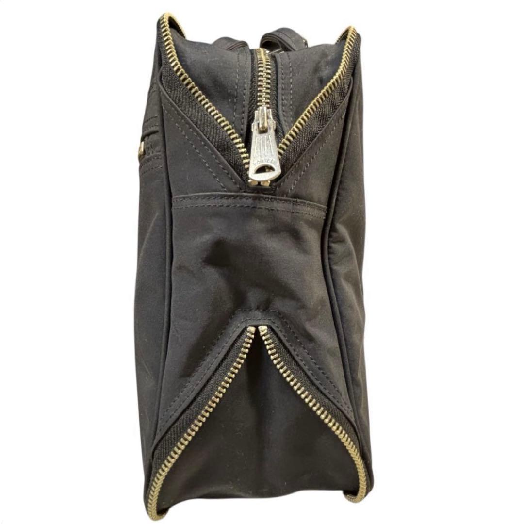 【美品】ポーター　ダブルジッパー　容量変更可　ビジネスバッグ　黒