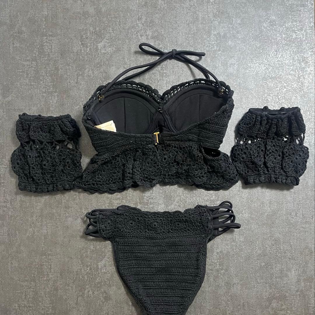 なっちょんさま rienda 水着 黒 Many wayオフショルビキニ