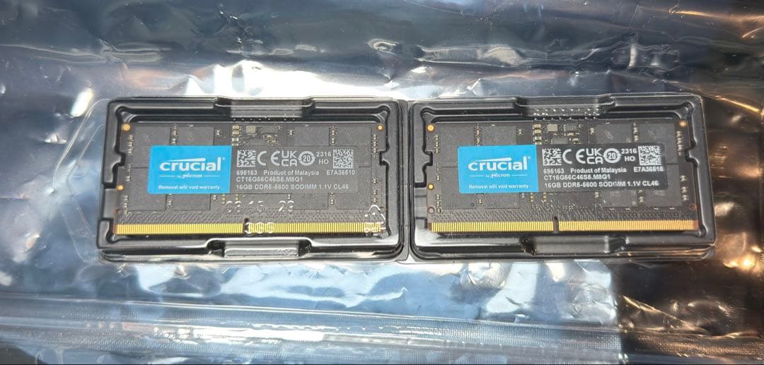 Crucial DDR5 SO-DIMM 16GB×2 5600MHz-CL46