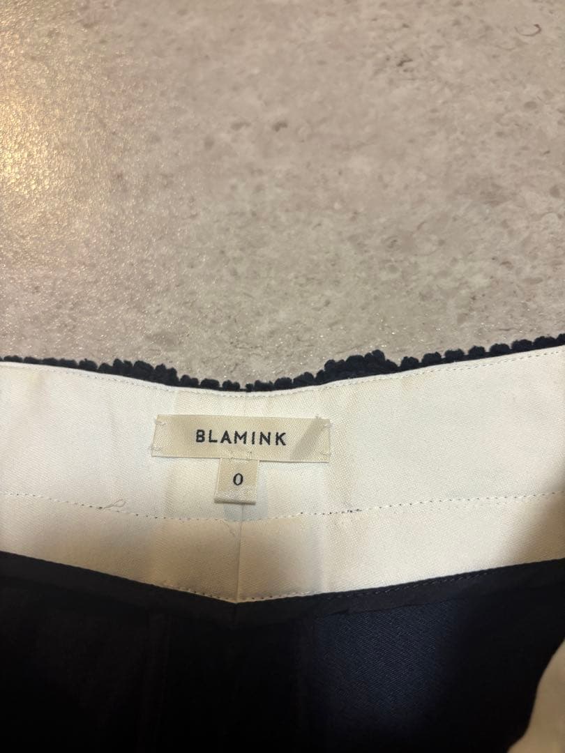 美品　BLAMINK コーデュロイパンツネイビー