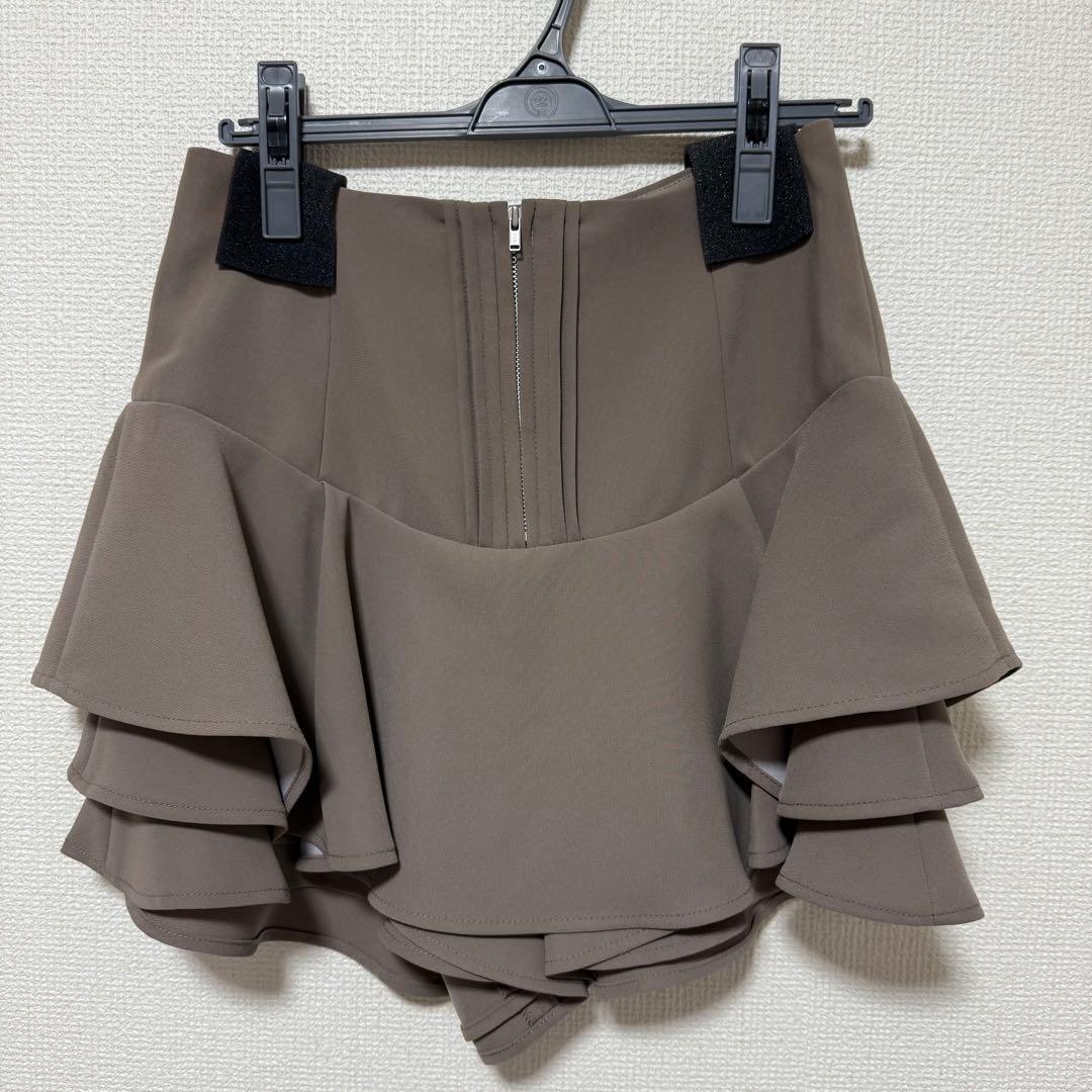 SNIDEL スナイデル レイヤードフリルミニスカショーパン MOC・1