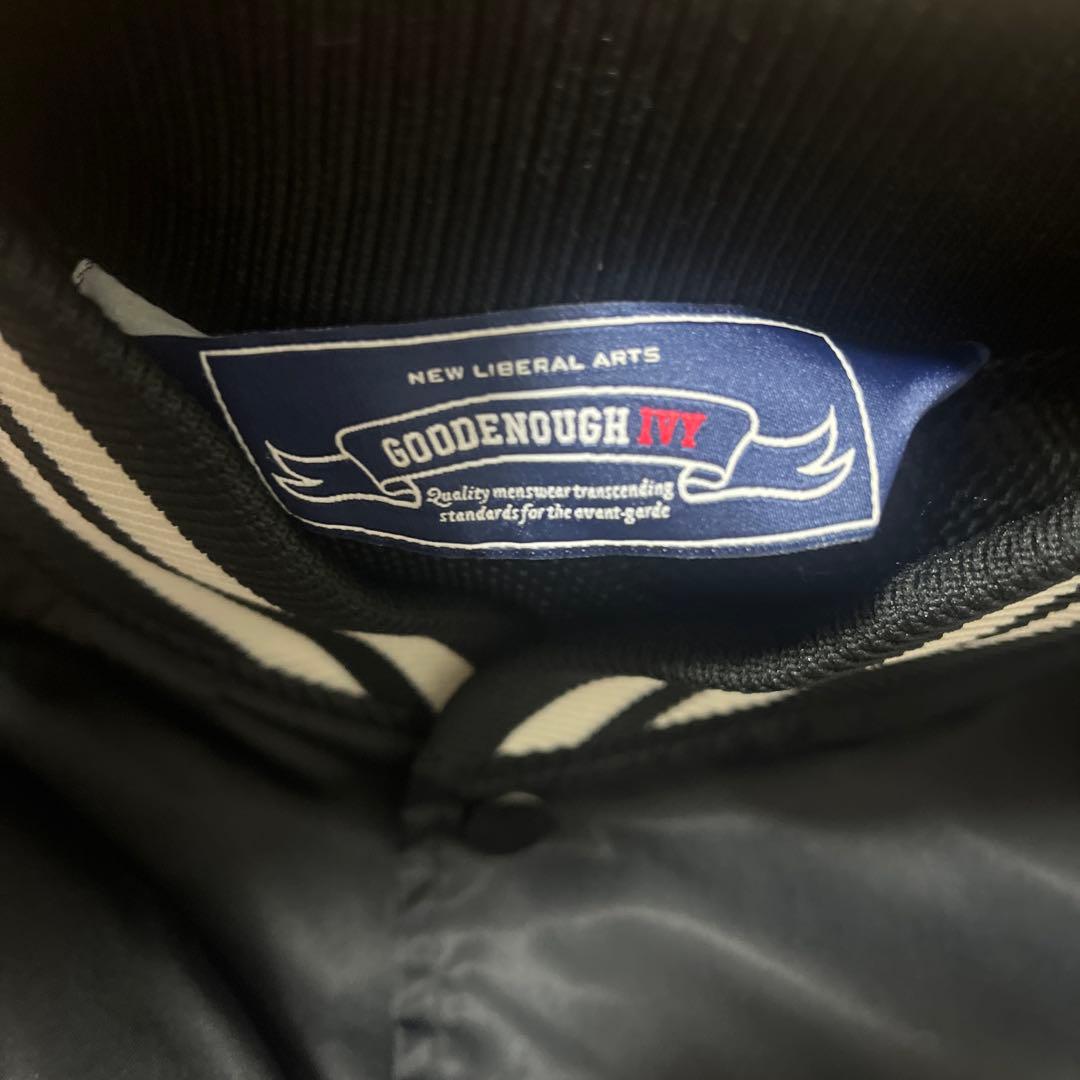 GOODENOUGH IVY ベンチジャケット　ナイロン　スタジャン　ブラック