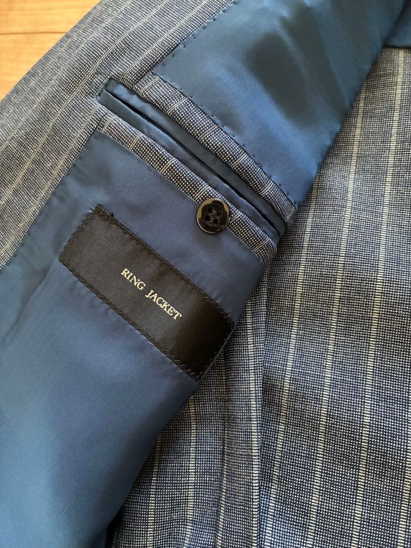 RING JACKET　リングジャケット　スーツ　46 ストライプ