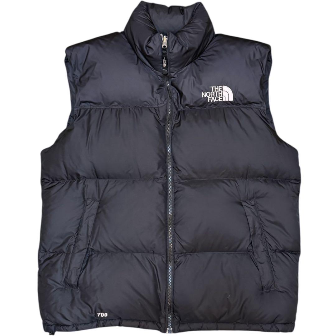 極美品 XLサイズ ノースフェイス ヌプシ ダウンベスト センターロゴ