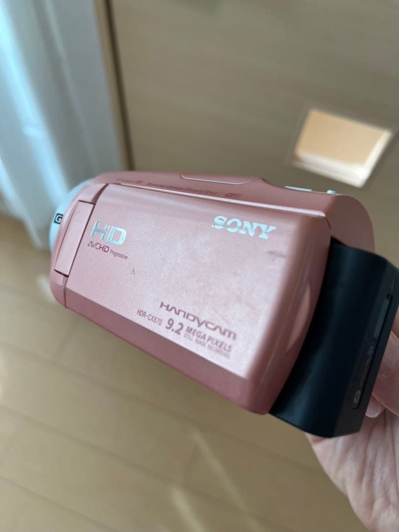 SONY HDR-CX670 ビデオカメラ 本体 ピンク 三脚付き