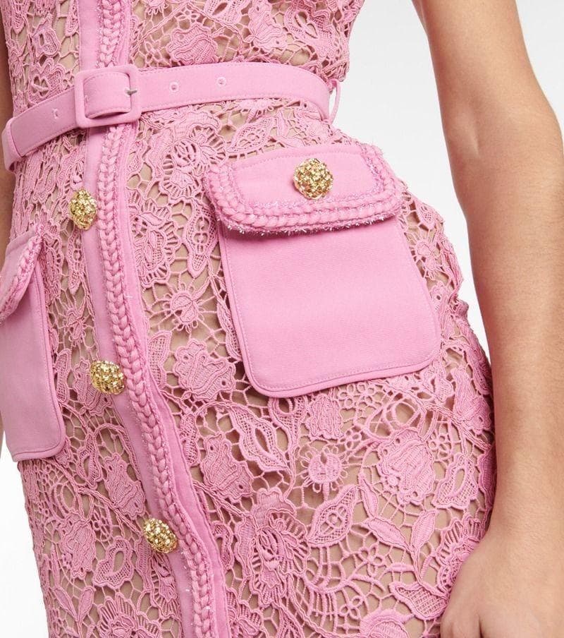 J*#様 セルフポートレイト ワンピース レース ピンク UK12 未使用 Gu