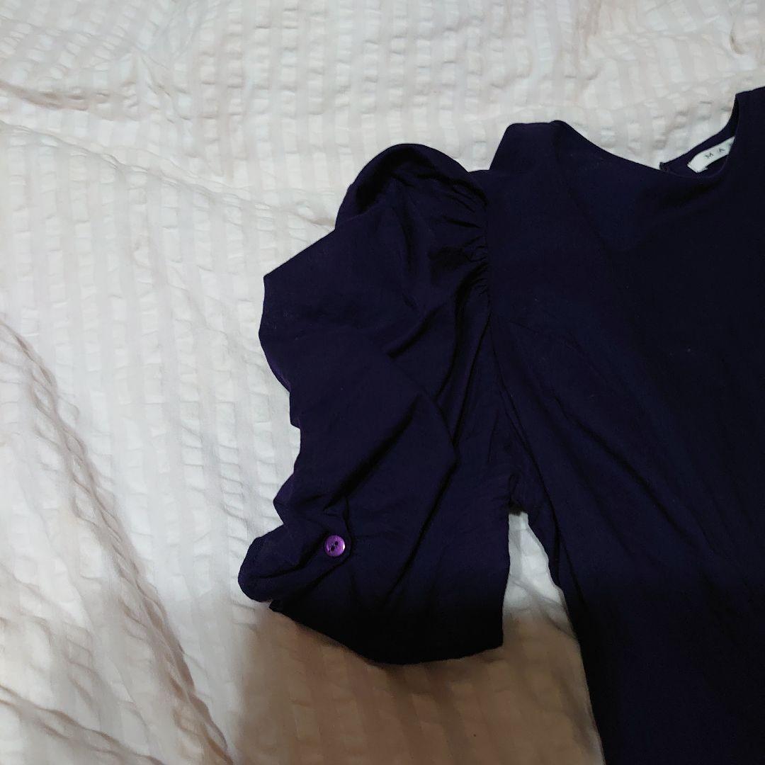 MARIHAダークパープル カットソーワンピース 半袖