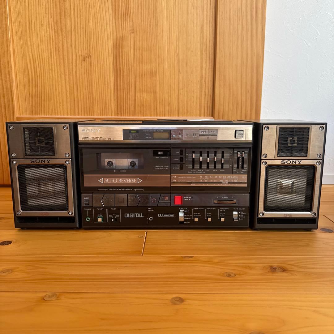 とんとん　希少 SONYソニー CFD-5 システムコンポ ラジカセ