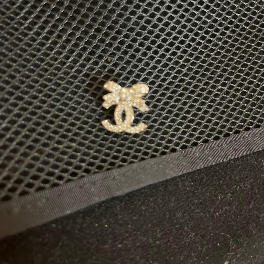 CHANEL クリスタル装飾 ロゴピアス 片耳用