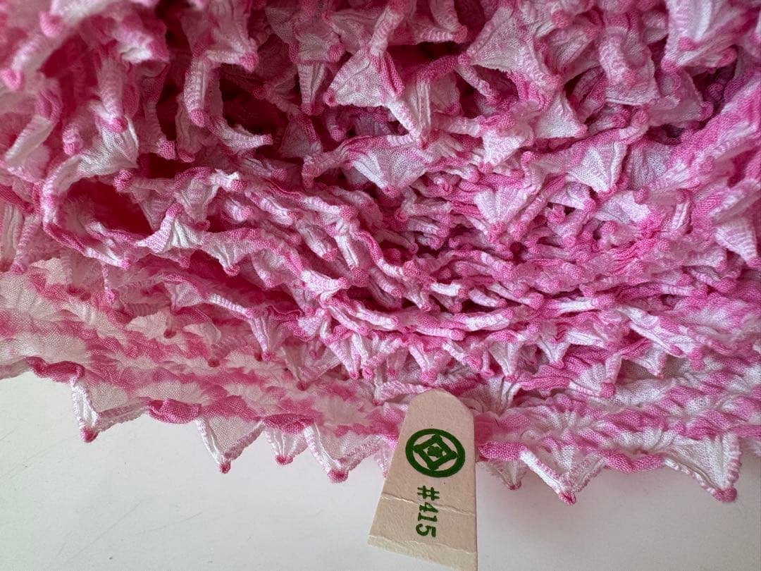 有松絞り　反物　レア色　ピンク