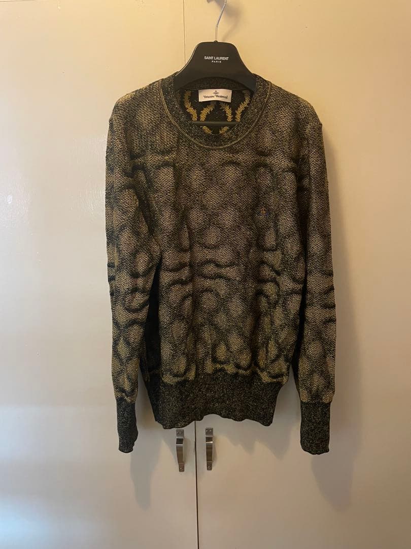 Vivienne Westwood スクイグル ニット インポート　黒　金