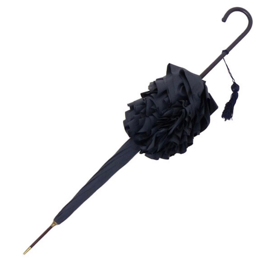 【マカロン】フォックスアンブレラ フリル タッセル ネイビー