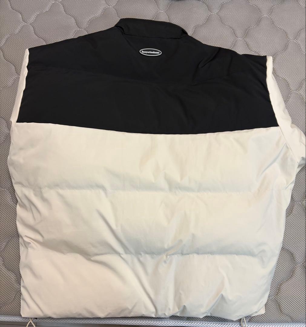 Kaoyorinakami ダウン　panel blousonブラック/ホワイト