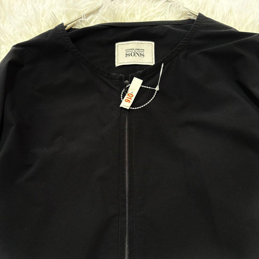 近年モデル　ユナイテッドアローズアンドサンズ　ジャケット　ノーカラー　ジップ　L