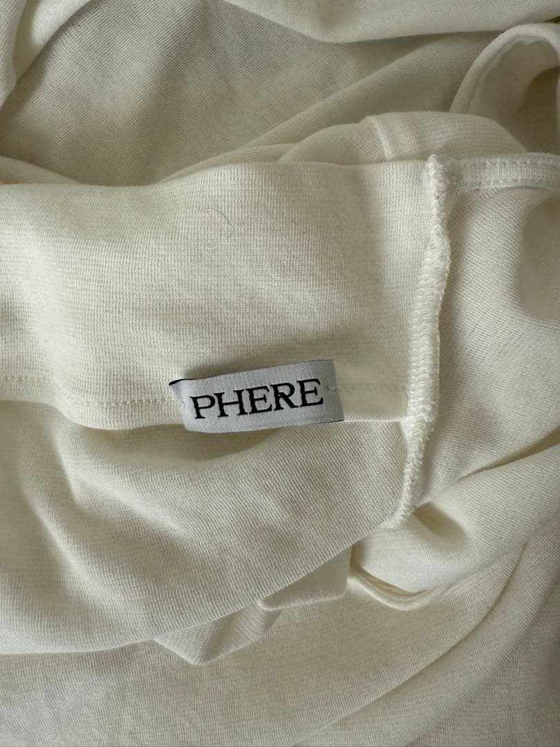 トップス Scheat 2way drape tops_white