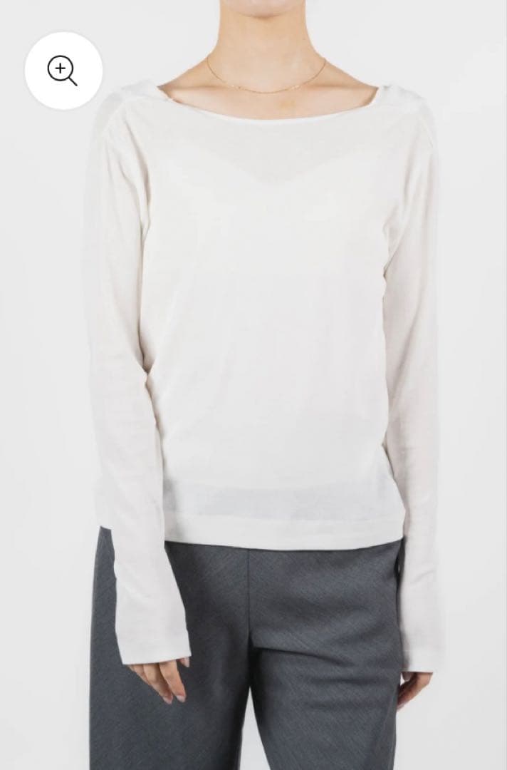 トップス Scheat 2way drape tops_white