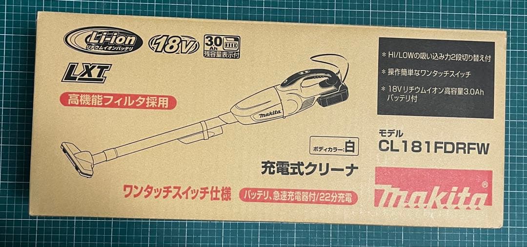 Makita マキタ バッテリ、充電器付CL181FDRF W 充電式クリーナー