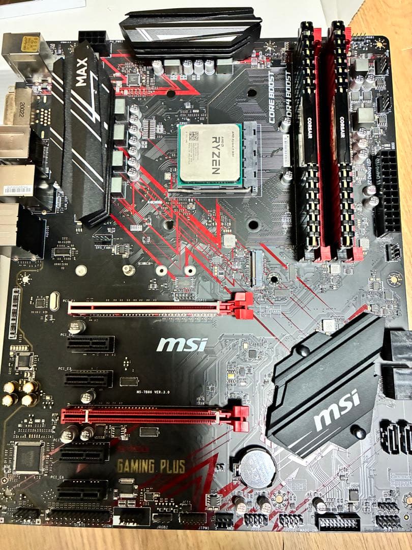 CPU メモリ付きMSI B450 GAMING PLUS MAXマザーボード