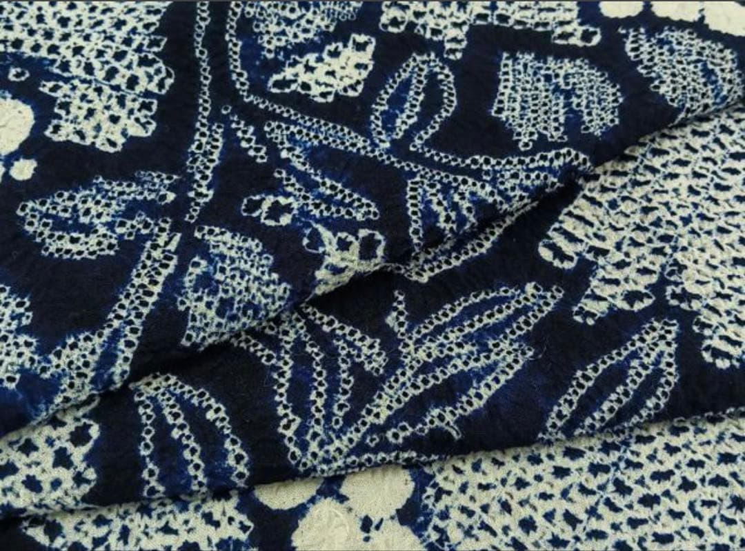 有松鳴海絞り　浴衣　ぶどう