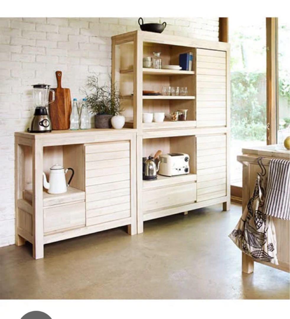 【GOG】unico MANOA（マノア） キッチンボード 食器棚 廃盤