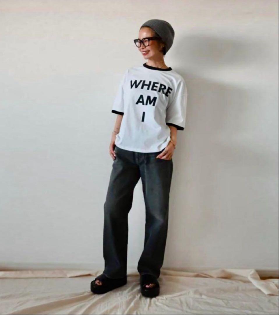 ch!iii Tシャツ オーバーサイズ ホワイト✖️ブラック