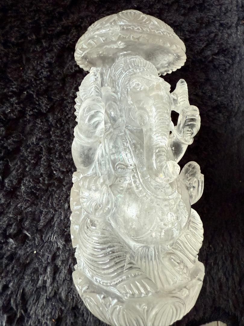 クリスタル ガネーシャ像 約14cm