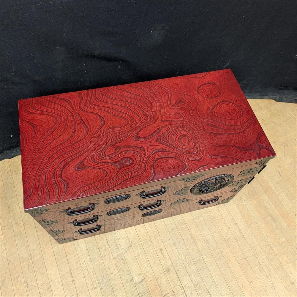 青木産業　欅　ケヤキ　民芸箪笥　箪笥　チェスト　ローチェスト　引き出し　ドロワー