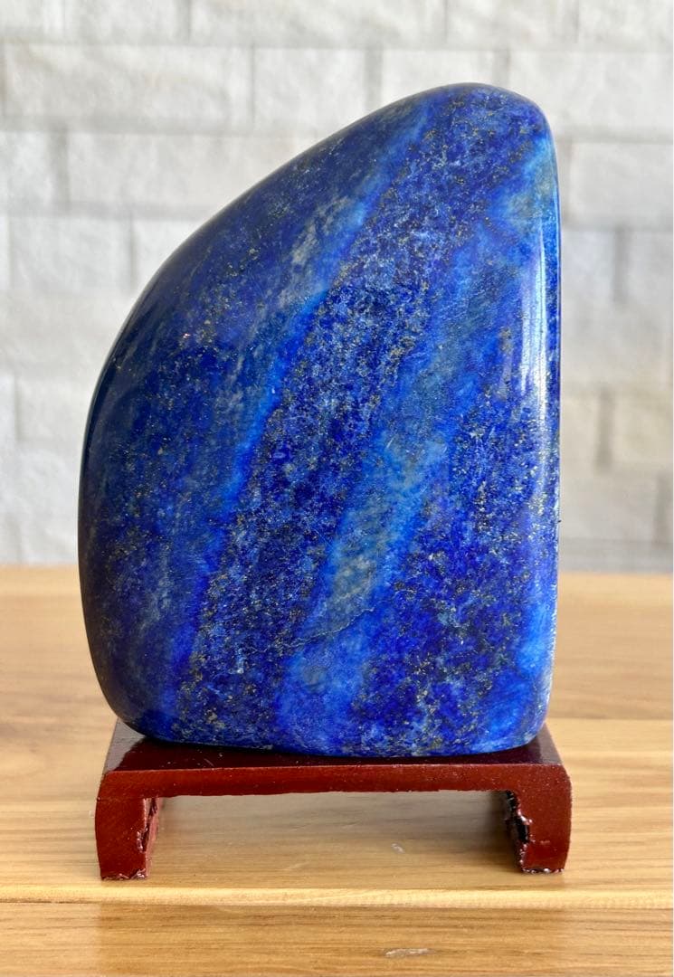 ラピスラズリ　磨き石　原石　491g
