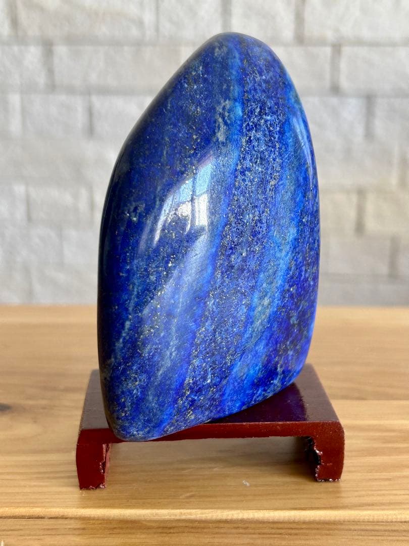 ラピスラズリ　磨き石　原石　491g