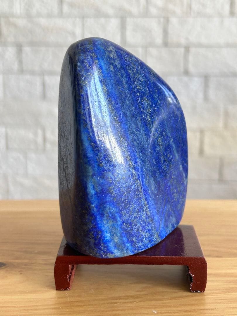 ラピスラズリ　磨き石　原石　491g