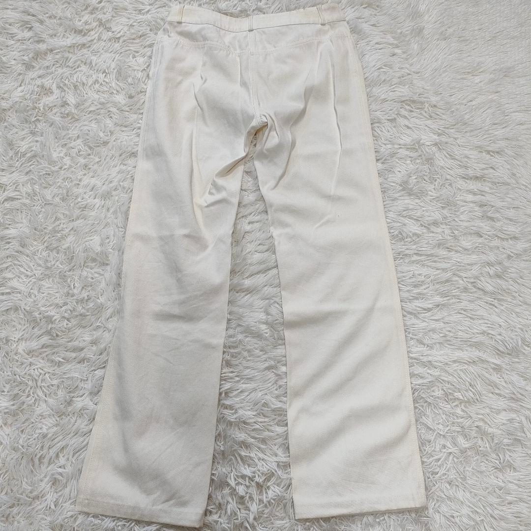 CHANEL チノパン ココマーク ロゴボタン ホワイト系 ストレート 36 S