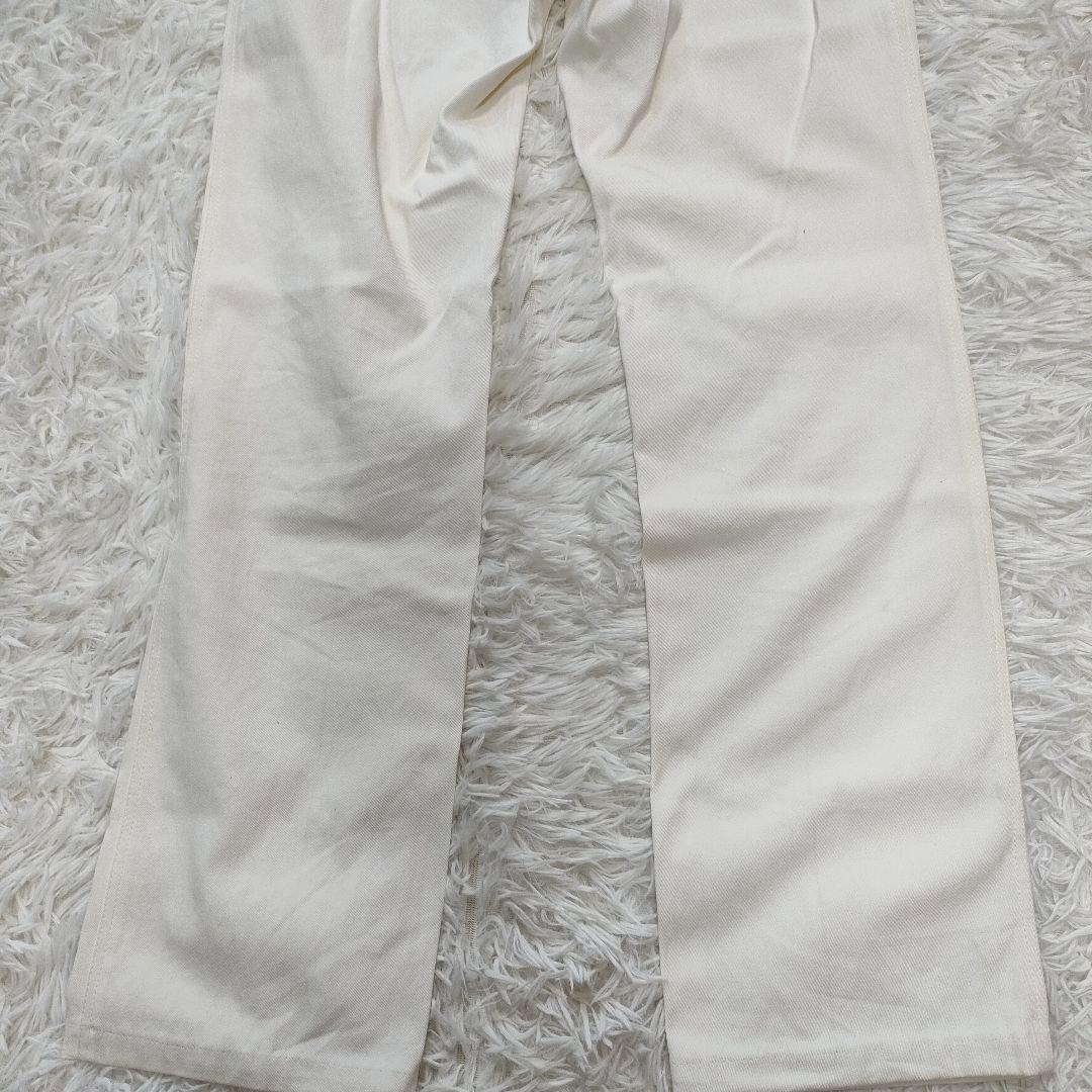 CHANEL チノパン ココマーク ロゴボタン ホワイト系 ストレート 36 S