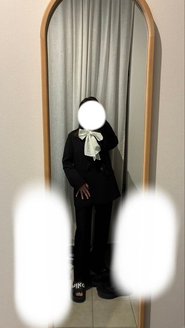 LEPSIM Wクロスジャケット ブラック