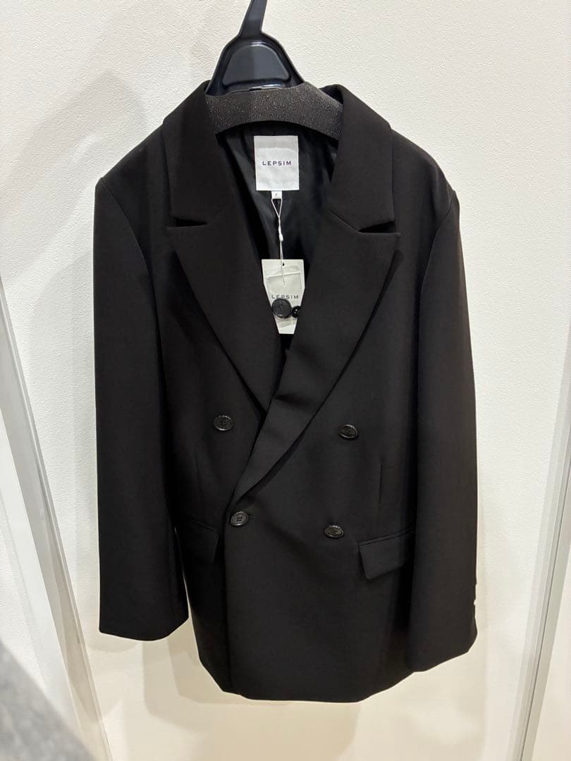 LEPSIM Wクロスジャケット ブラック