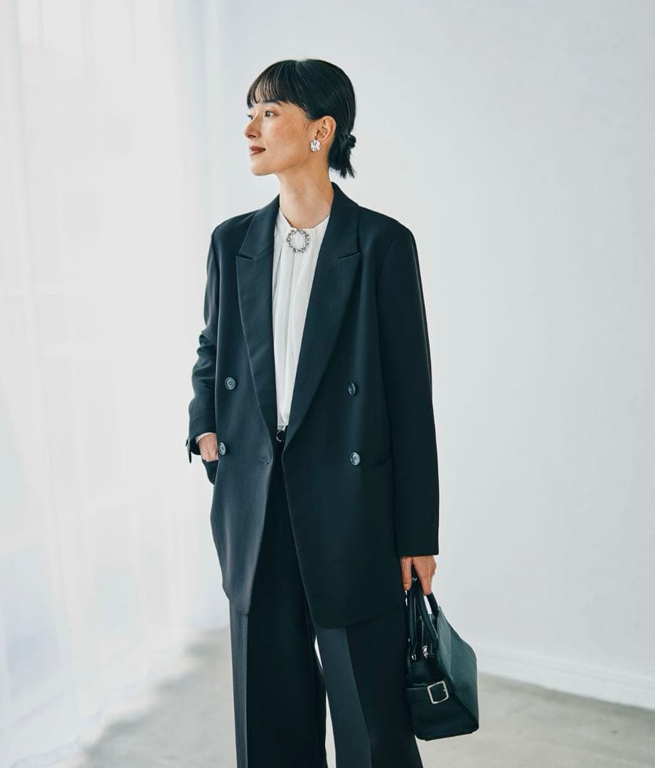 LEPSIM Wクロスジャケット ブラック