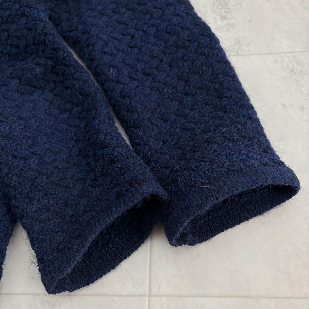 ダーマコレクションモヘヤ混ニットジャケットネイビー