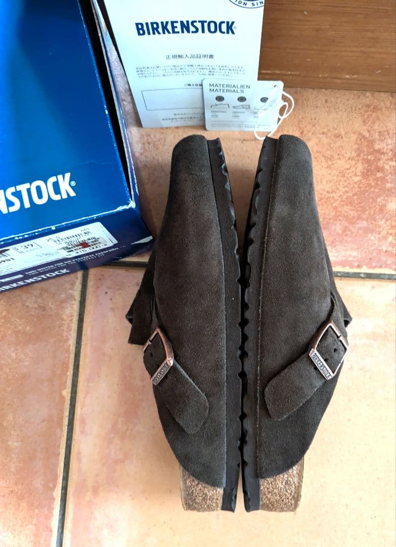【美品】ビルケンシュトック ボストン モカ　スエード 39 25cm