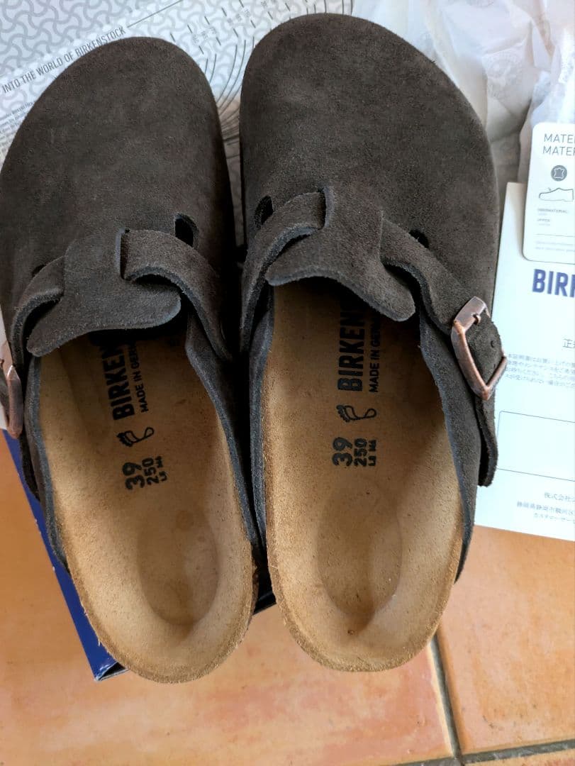 【美品】ビルケンシュトック ボストン モカ　スエード 39 25cm