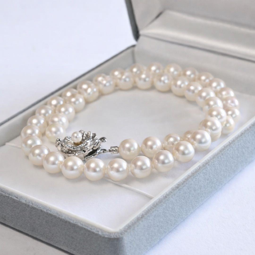 【高級・高島屋購入品】アコヤ　パール　ネックレス　本真珠　大珠　8.5ミリ