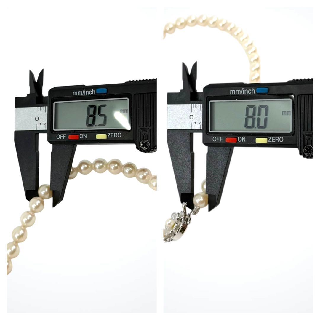 【高級・高島屋購入品】アコヤ　パール　ネックレス　本真珠　大珠　8.5ミリ