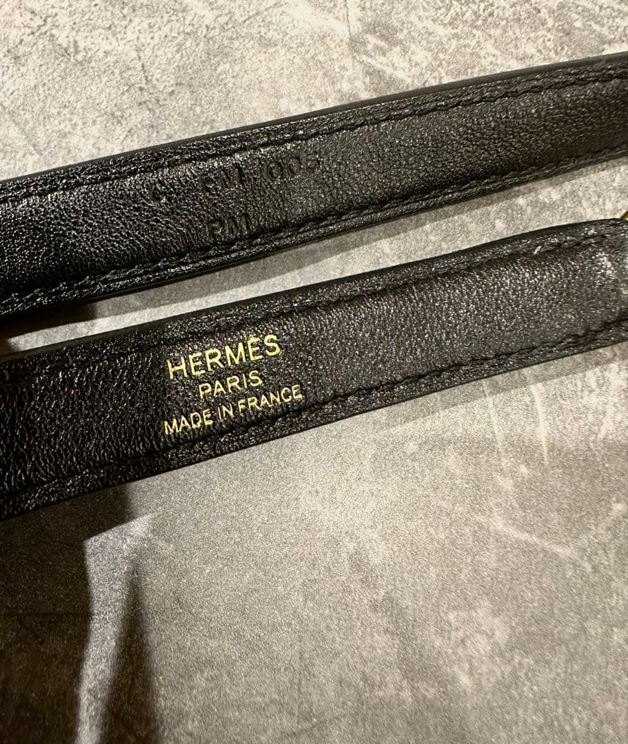 希少HERMESエルメスミニドッグカレバンドリエールスタッズショルダーストラップ