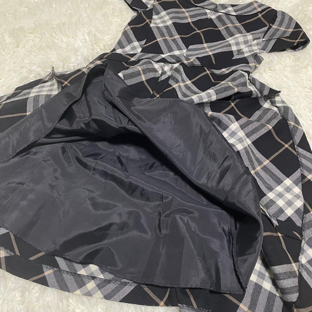 BurberryBlueLabel ワンピース　ノバチェック　腰ベルト　y2k