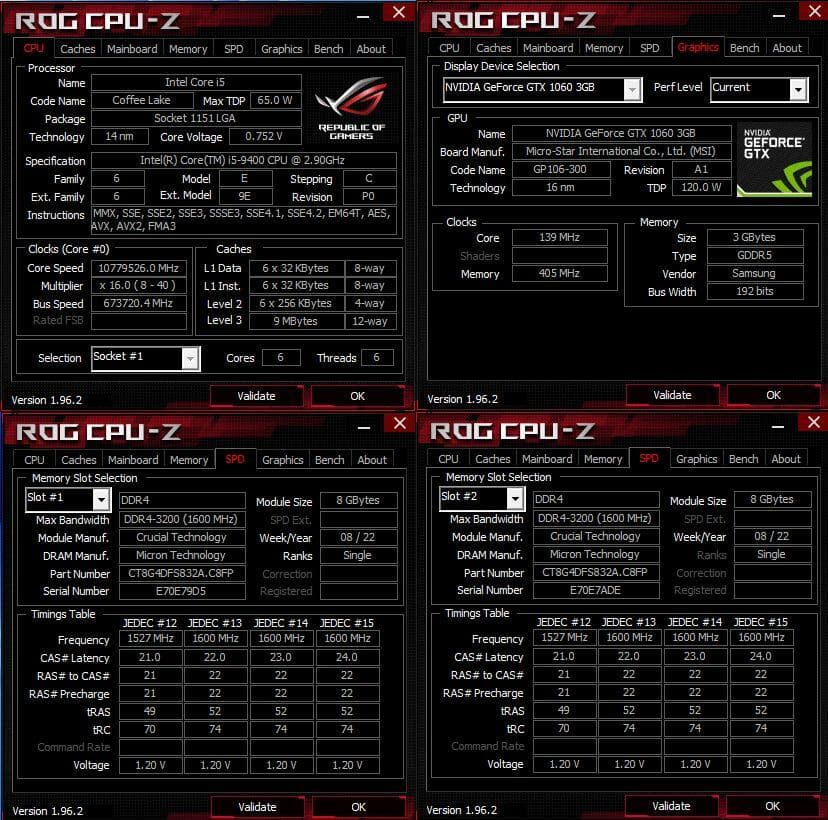 ゲーミングPC i5-9400 GTX1060