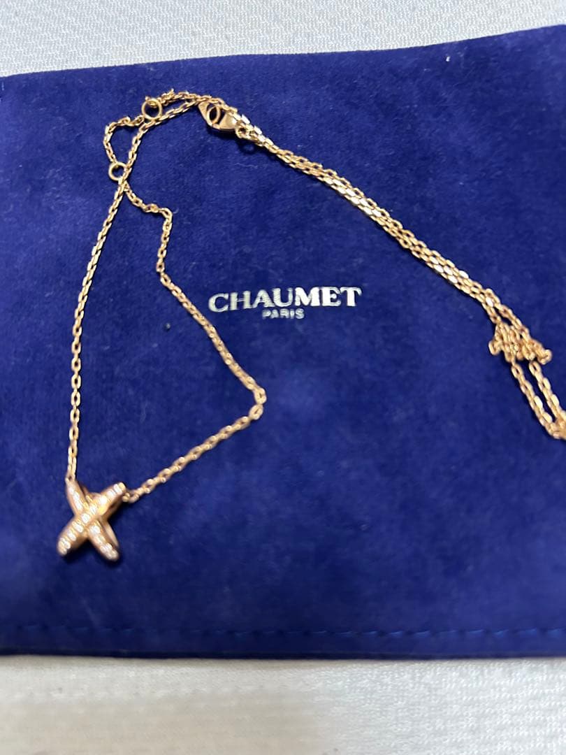 保証書付　ショーメ　ジュドュリアン　k18PGピンクゴールド　ダイヤ　ネックレス